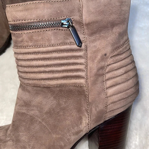 Sam Edelman Fowler Brown Leather Block Heel Ankle Boots 10 Women’s - Picture 6 of 16